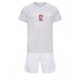 Camisa de time de futebol Dinamarca Kasper Dolberg #12 Replicas 2º Equipamento Infantil Mundo 2022 Manga Curta (+ Calças curtas)